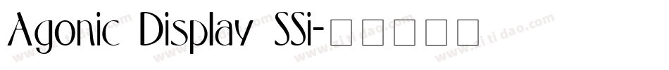 Agonic Display SSi字体转换
